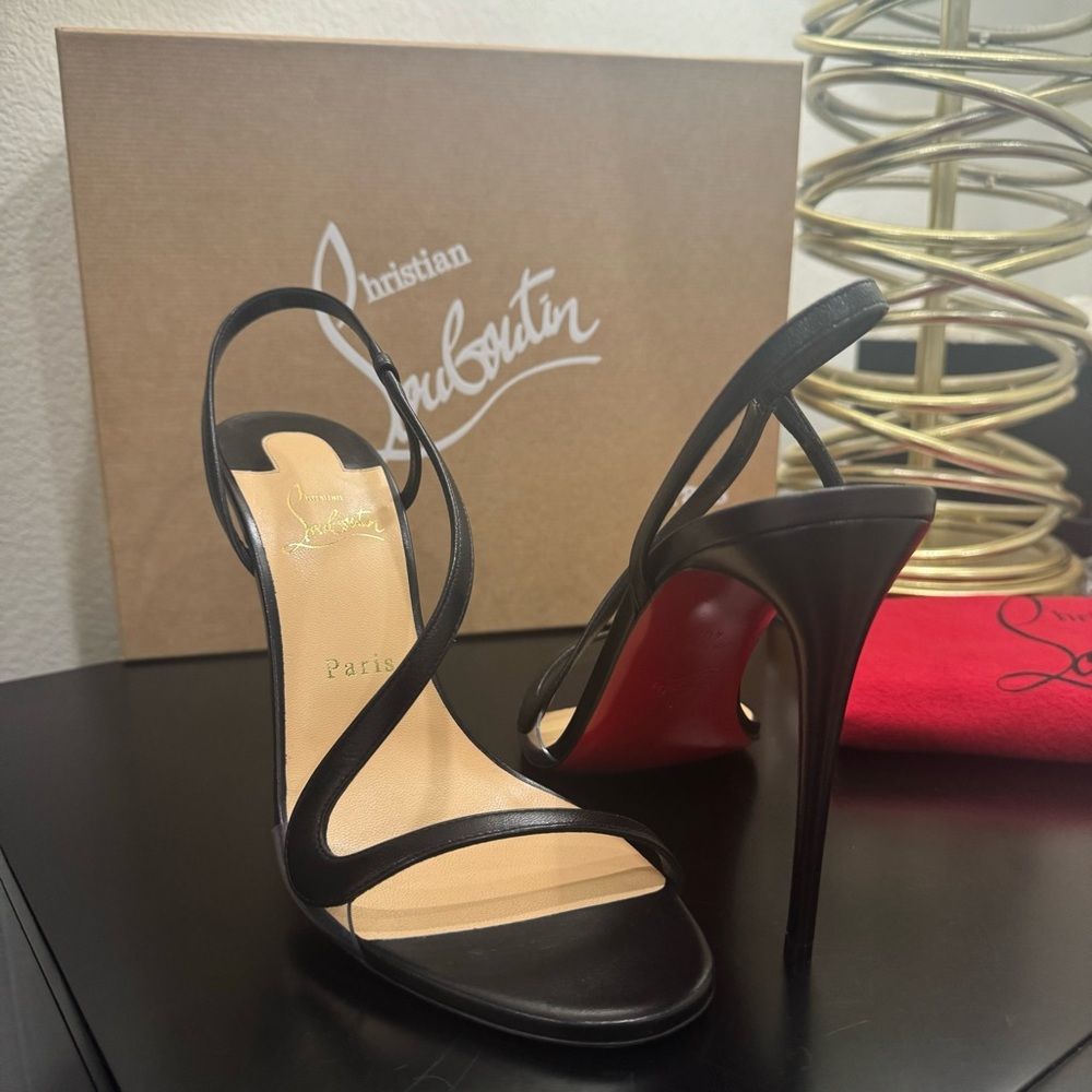 Christian Louboutin Rosalie 100 Sandal Black 41 - Picture 4 of 7